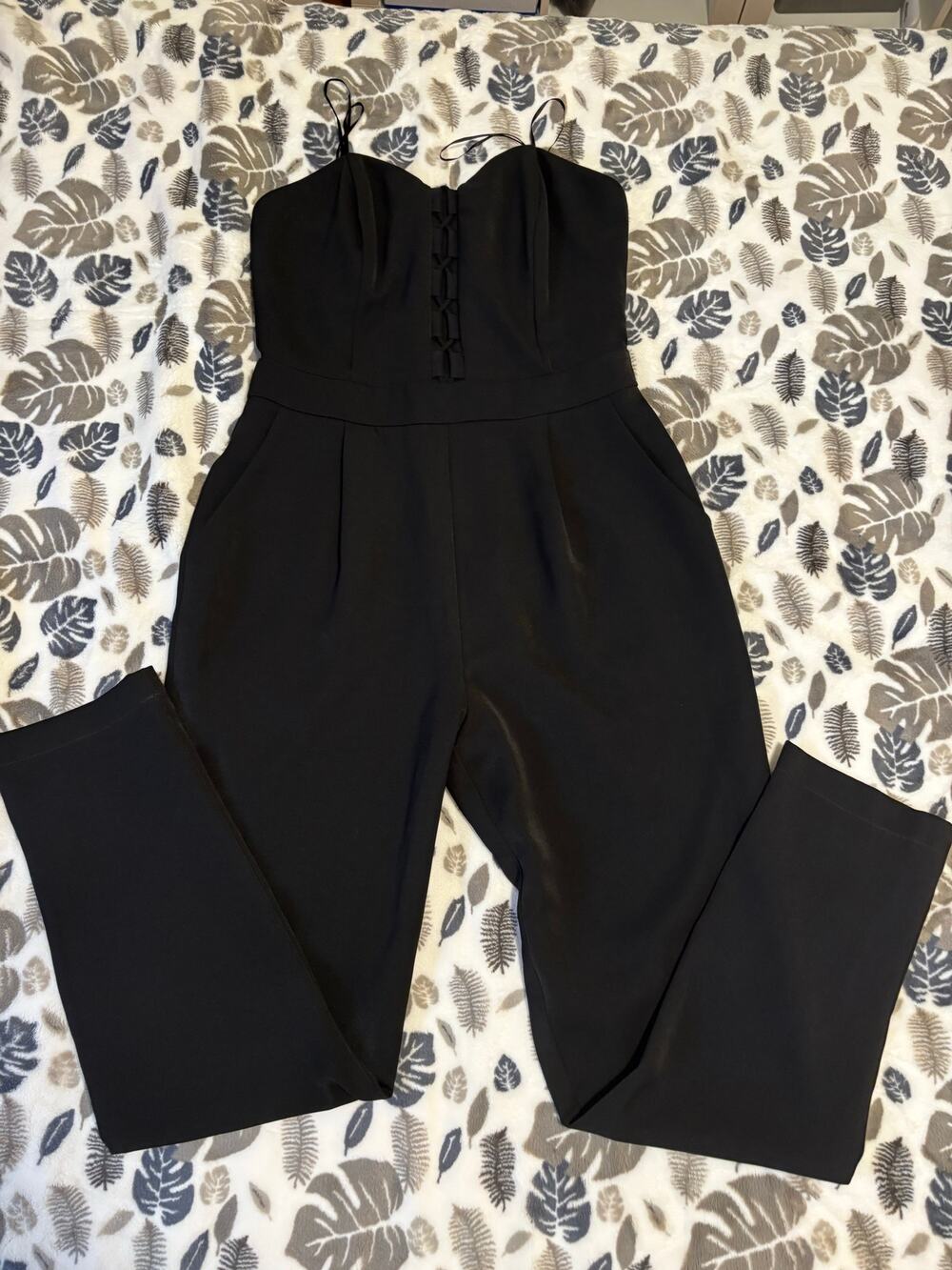 Adelyn Rae Strapless Jumpsuit in black